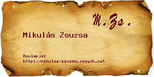 Mikulás Zsuzsa névjegykártya