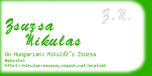 zsuzsa mikulas business card